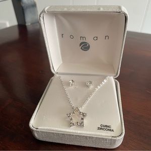 New in the box, VTG Roman Necklace & stud earrings